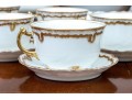 40 Piece French Elite Limoges Gilt Trimmed Porcelain Service
