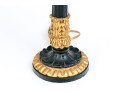 Pair Of Ebonized And Gilt Candlestick Form Table Lamps