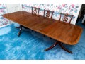 Twin Pedestal Banded Mahogany Extension Dining Table
