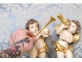 Pair Of Handmade Wood And Gesso Putti