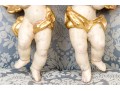 Pair Of Handmade Wood And Gesso Putti