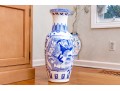 Chinese Blue And White Porcelain Floor Vase