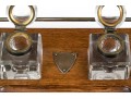 Antique Inkwell On Stand With Two Bottles