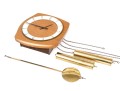 Mid-Century German Kienzle Teak Mechanical Wall Clock With Pendulum And Weights