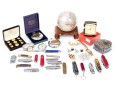 Intriguing Assorted Lot Including Pocket Knives, Pocket Watches, Costume Jewelry And More