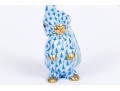 Herend Hand-Painted Porcelain Bunny Rabbit With Blue Fishnet 