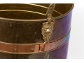 Brass And Copper Tinder Bucket With Swing Handle