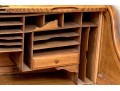 Antique Oak Secretary Desk With Tambour Top