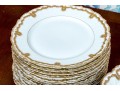 40 Piece French Elite Limoges Gilt Trimmed Porcelain Service