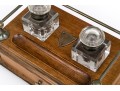 Antique Inkwell On Stand With Two Bottles