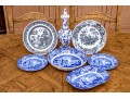 Collection Of Seven English Transferware Ceramics Including Spode & Coalport