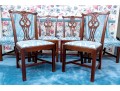 Set Of Six Chippendale Style Dining Chairs