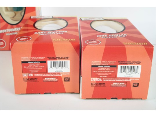 The Simpsons Limited Edition Polystone Busts By Sideshow Collectibles – Set Of Three