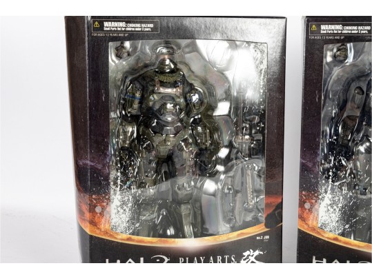 Halo: Reach Play Arts Kai Action Figures By Square Enix – Lot Of 3