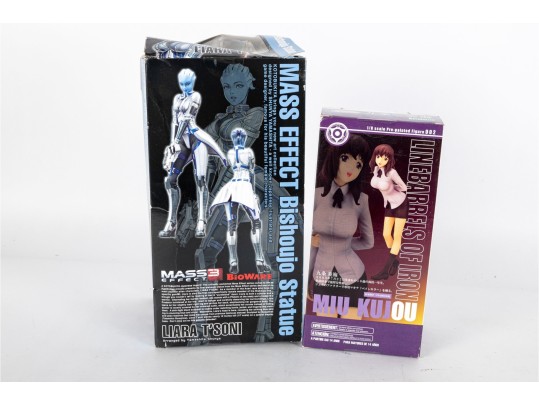 Pair Of Kotobukiya Bishoujo & Anime Figures – Mass Effect Liara T’Soni & Linebarrels Of Iron Miu Kujou