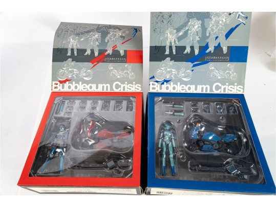 Yamato Bubblegum Crisis 1/15 Moto Slave + Priss & Sylia Boxed Figure Lot (2)