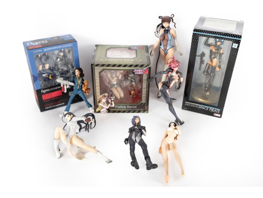 Collection Of Japanese Anime And Video Game Character Figures