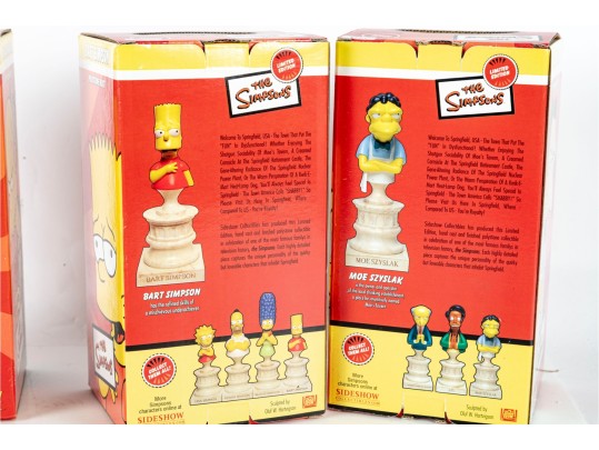The Simpsons Limited Edition Polystone Busts By Sideshow Collectibles – Set Of Three
