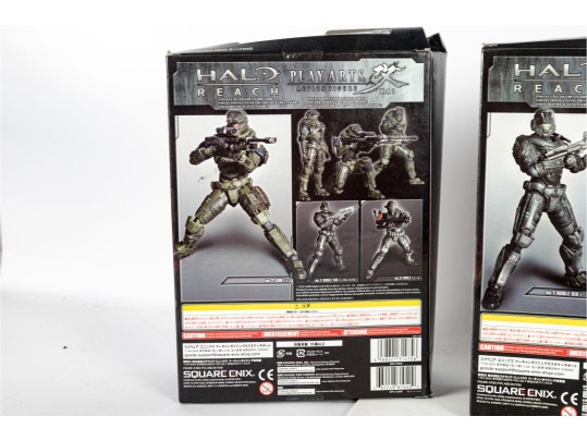 Halo: Reach Play Arts Kai Action Figures By Square Enix – Lot Of 3