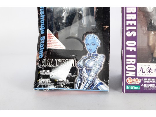 Pair Of Kotobukiya Bishoujo & Anime Figures – Mass Effect Liara T’Soni & Linebarrels Of Iron Miu Kujou