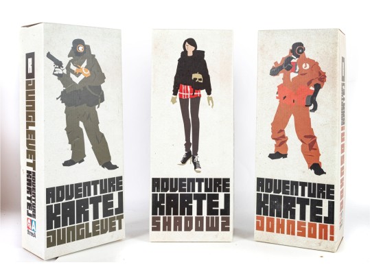 ThreeA “Adventure Kartel” 1/6 Scale Figures — Set Of Three (Ashley Wood, 2012)