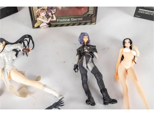 Collection Of Japanese Anime And Video Game Character Figures