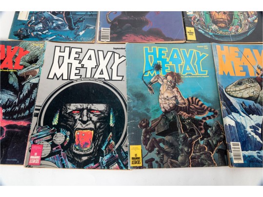 Set Of Eight Early Heavy Metal Magazines, 1977