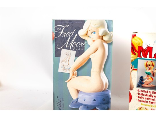 Electric Tiki Design Limited Edition Collectible Statues – “Mandy” & “Fred Moore Girl” (Lot Of 2)