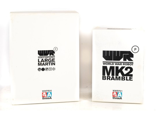 ThreeA “World War Robot” Figures – Large Martin & MK2 Bramble By Ashley Wood