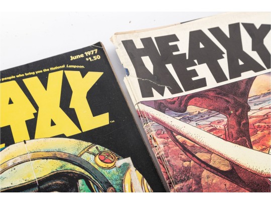 Set Of Eight Early Heavy Metal Magazines, 1977