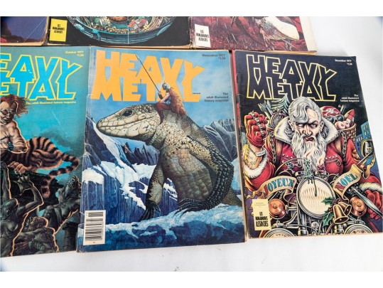 Set Of Eight Early Heavy Metal Magazines, 1977