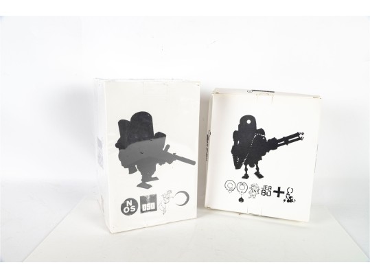 ThreeA World War Robot Armstrong & MK2 Bertie Boxed Figure Lot (2)