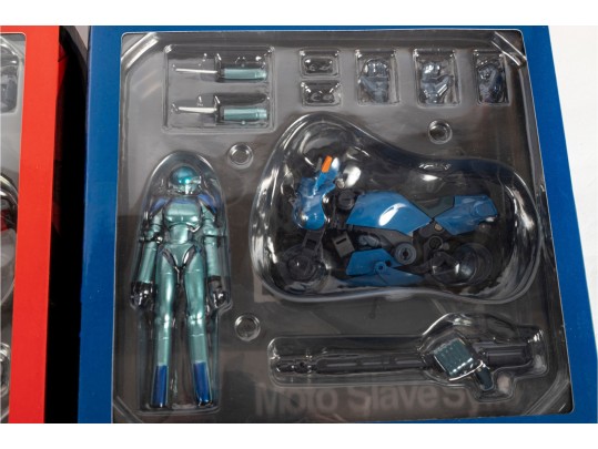Yamato Bubblegum Crisis 1/15 Moto Slave + Priss & Sylia Boxed Figure Lot (2)