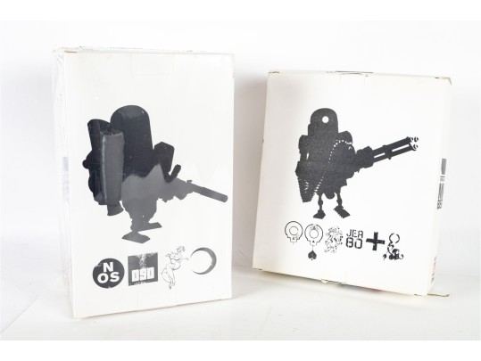 ThreeA World War Robot Armstrong & MK2 Bertie Boxed Figure Lot (2)