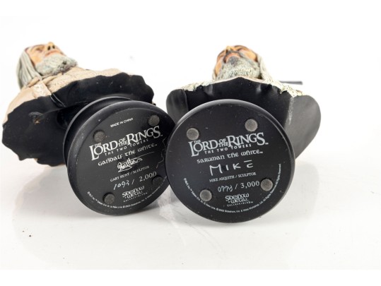 Sideshow Weta “The Lord Of The Rings: The Two Towers” Polystone Busts — Gandalf The White & Saruman The