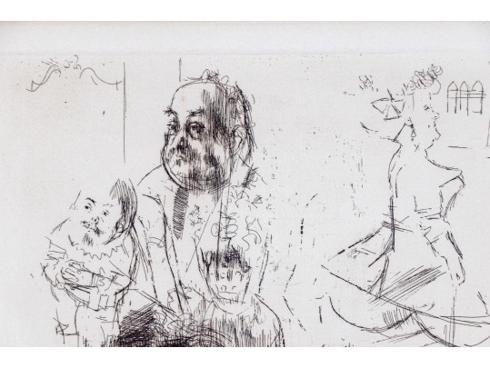 Jack Levine (American, 1915-2010) Original Etching, 1964