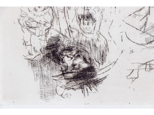 Jack Levine (American, 1915-2010) Original Etching, 1964