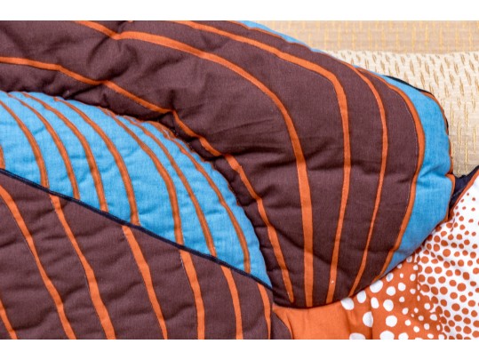 Vintage Fish Form Floor Mat Or Hanging - Quilted