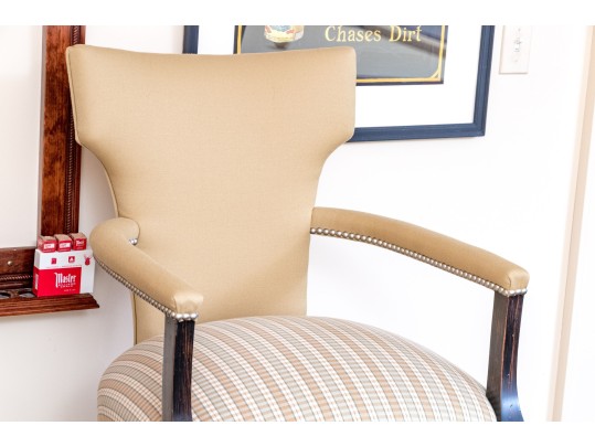 Pair Of Custom Upholstered Barstools