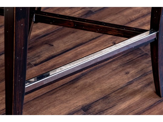 Pair Of Custom Upholstered Barstools