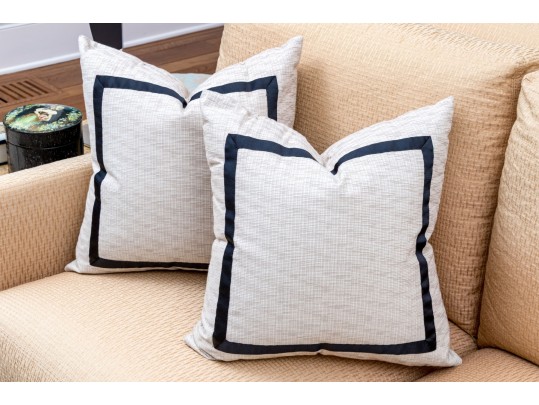 A Pair Down-Filled Custom Accent Pillows