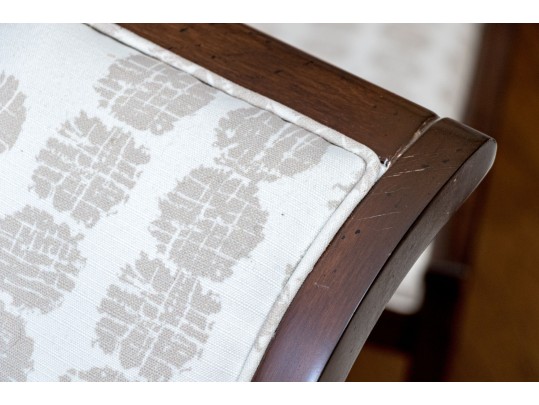 Set Of Six Custom Upholstered Regency Style Klismos Side Chairs