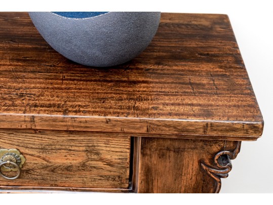 Chinese Carved Console Cabinet