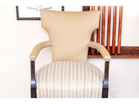 Pair Of Custom Upholstered Barstools