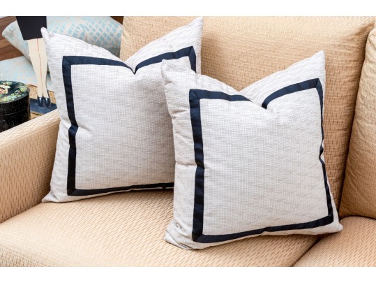 A Pair Down-Filled Custom Accent Pillows