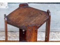 Antique Small Dark-Stained Fruitwood Accent Table