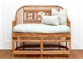 Gorgeous Finely Made Rattan Sofa With Custom Cushions And Accent Pillows