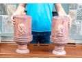 Highly Decorative Carved Stone Lidded Stone Vessels