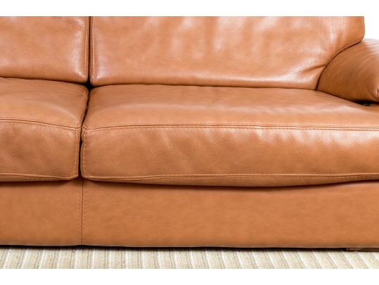 Bianchi & Co. Italian Leather Upholstered Two Seat Sofa