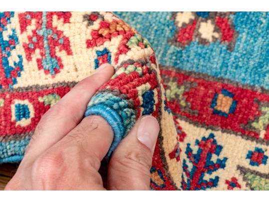 Hand Knotted Wool Pakistan Kazak Mat, 2' X 3', New